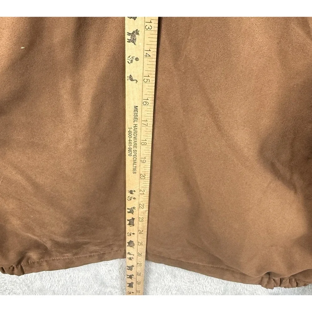 Gary Player Bomber Jacket Mens M Full Zip Brown Faux Suede Golf Classic 90s VTG